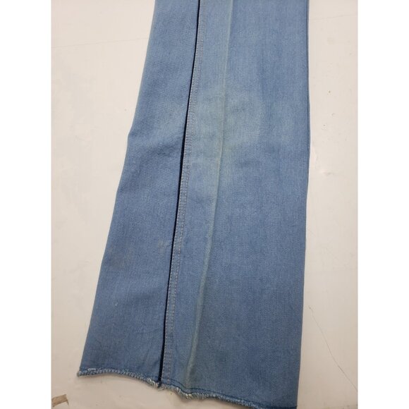 Vtg 70s French Star Bellbottom Jeans Pocket Side Detail Style 1460A 34W Length L - Picture 11 of 16